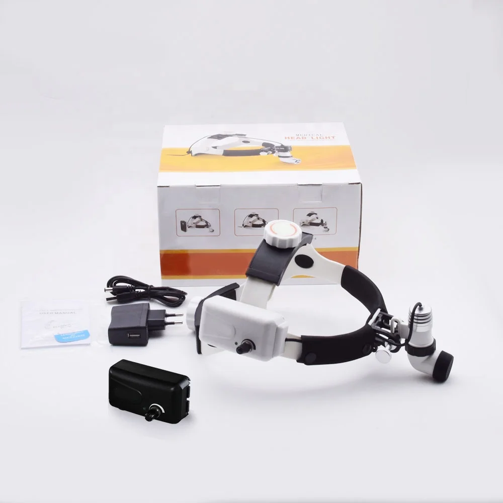 Microsurgery Pet Surgery Dental Clinic High Brightness Wireless LED Operation Lighting Headlight with Double Battery