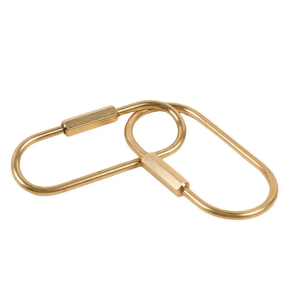 1PC Stainless Steel Gold U Shape Screw Locking Carabiner Clasp Connector DIY Necklace Bracelet Keychain Jewelry Making Supplies