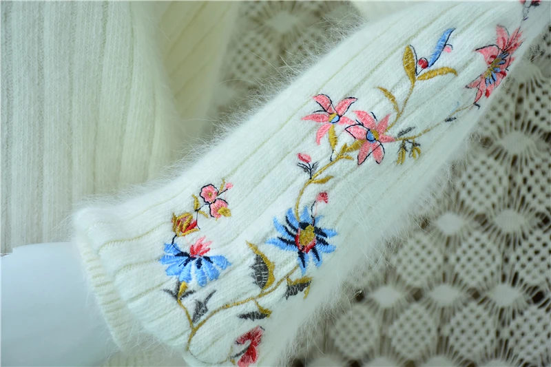 Ladies Women Fashion White Hai - Embroidery Rabbit review and price