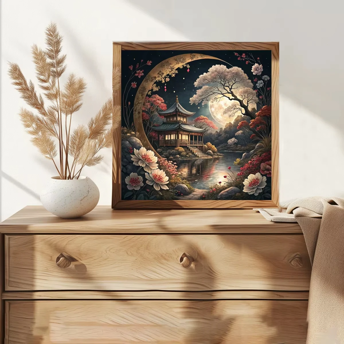 

500PCS/1024 PCS Jigsaw Puzzles Night View of Ancient Buildings Challenging Family Activity Game for Gameroom Bedroom Frameless