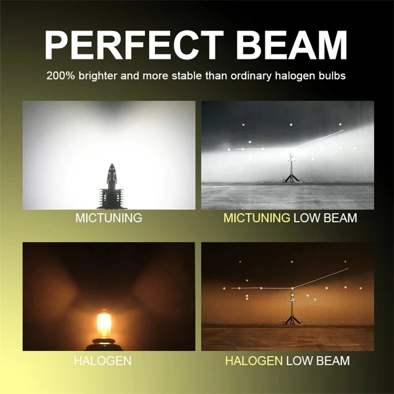 Faros delanteros LED para motocicleta y coche, bombillas de 16000LM 80W 6000K 4300K 9003, 12V 24V