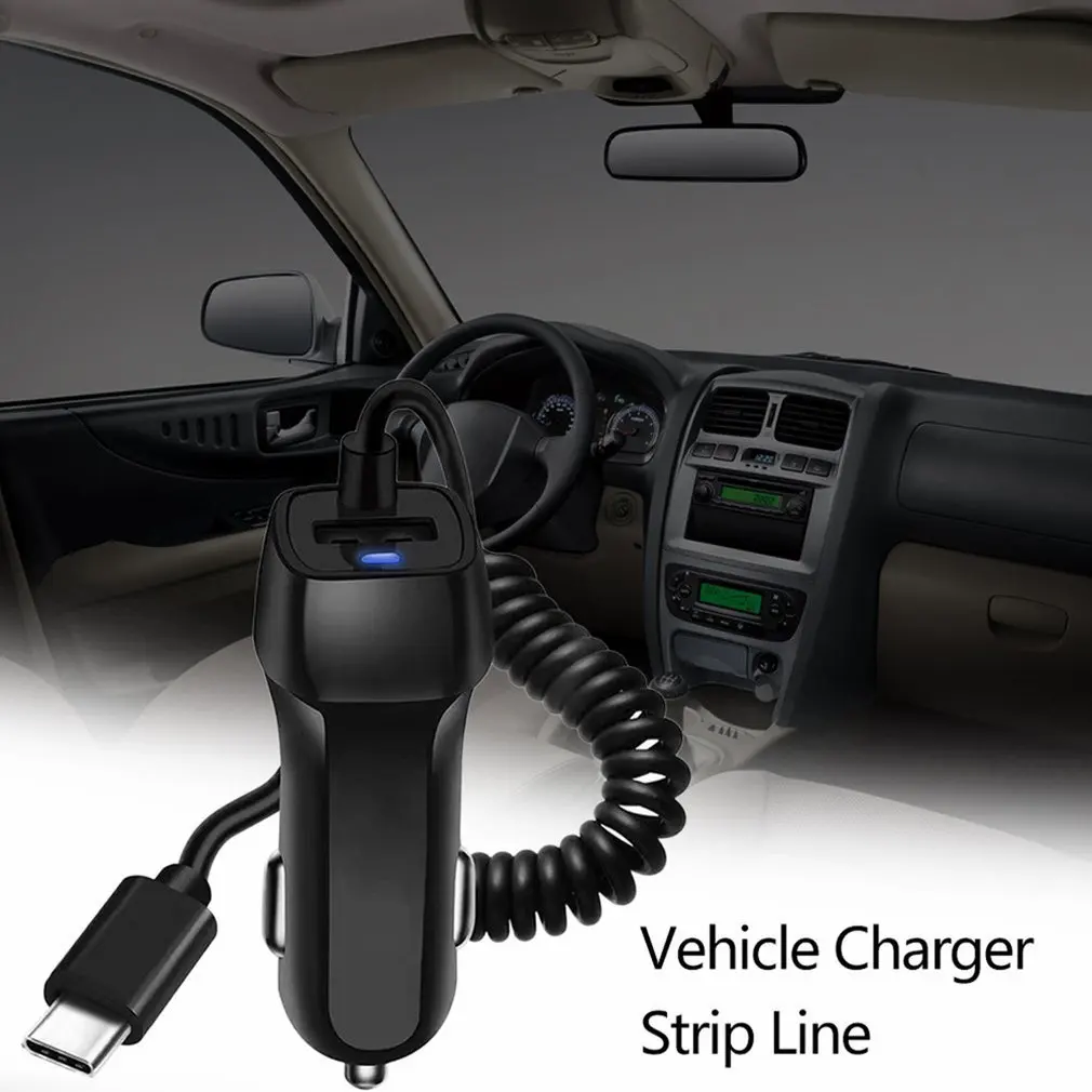 Car Charger With USB Cable Mobile Phone Charger For Phone Micro USB Type C Cable Fast Car Phone Charger
