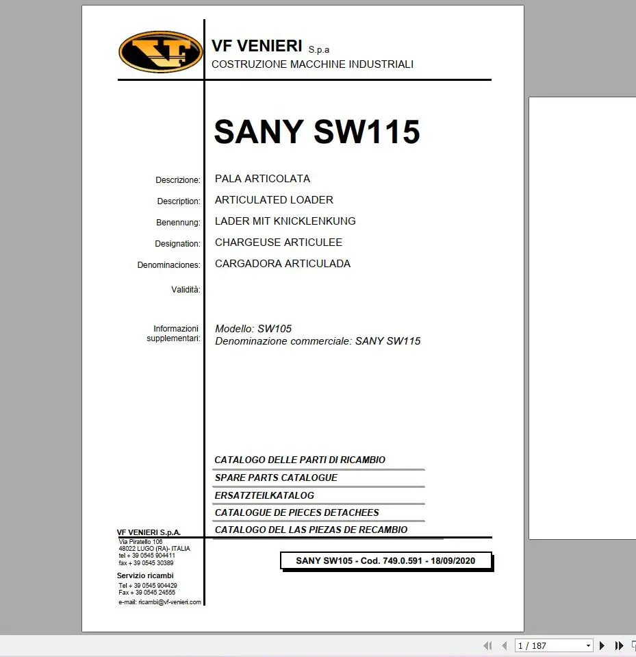 

SpecDiag Sany Heavy Equipment PDF 3,38 ГБ Коллекция каталогу деталей