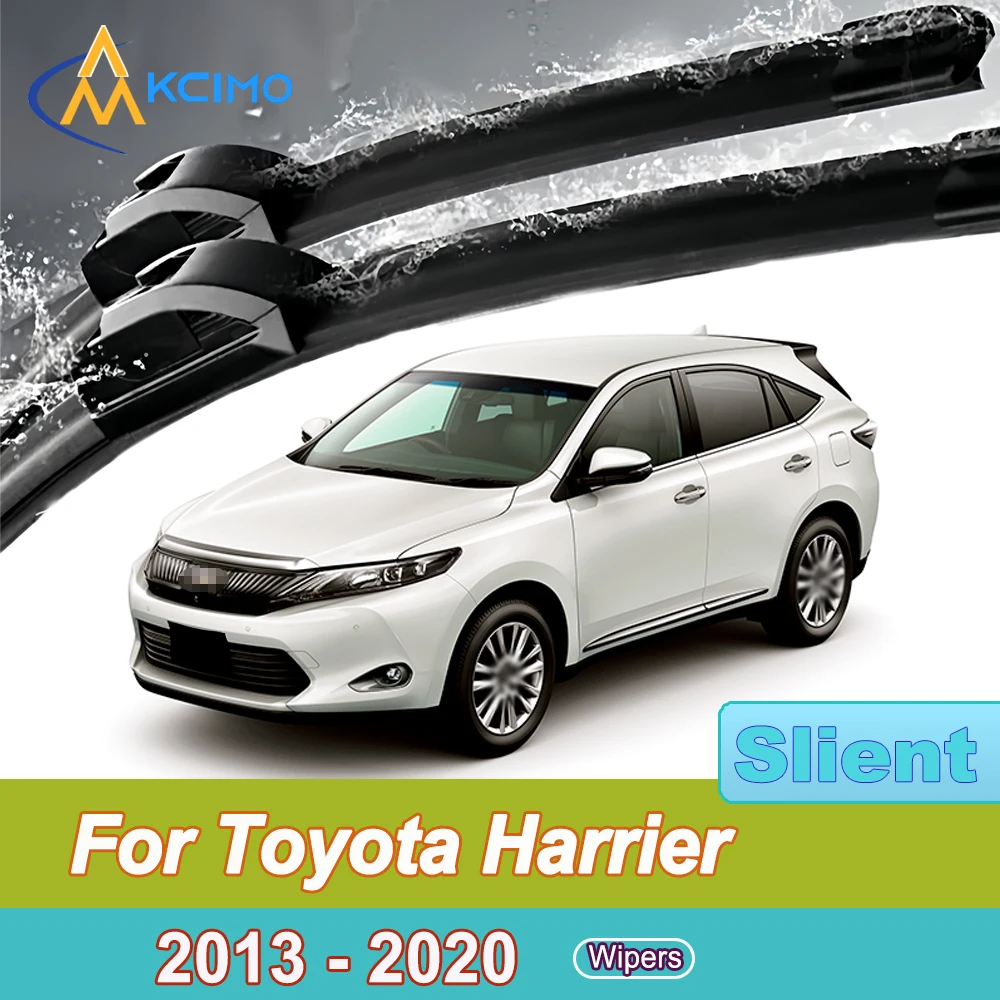 

2 Pack Silent Beam Wiper Blades For Toyota Harrier XU60 2013-2020 Noiseless All-Weather Design Windshield Rain Brush Accessories