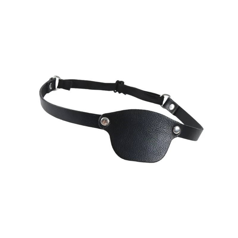 Vintage skórzana maska oka pirat oko okrywa średniowieczne akcesoria csotume dla mężczyzn Halloween Cosplay Larp