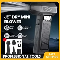 Wireless High-Speed 990000RPM Turbo Jet Fan Dust Blower Adjustable Hurricane Compressed Air Duster for Deep Cleaning
