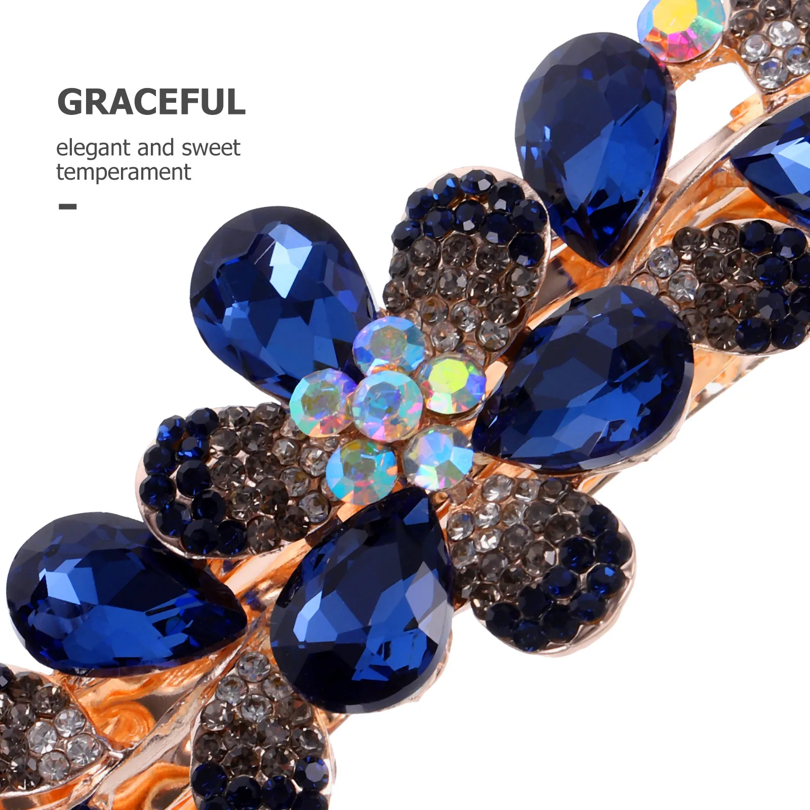 

Rhinestone Flower Hair Barrettes for Women Thick Fine Hair Clips Elegant Aesthetic Accessories Spring Valentine's Day Gift