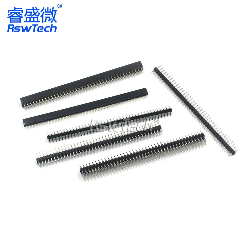 Double row single row pin spacing 2.0MM pin header 1*40P straight/bent pin pin header female copper pin