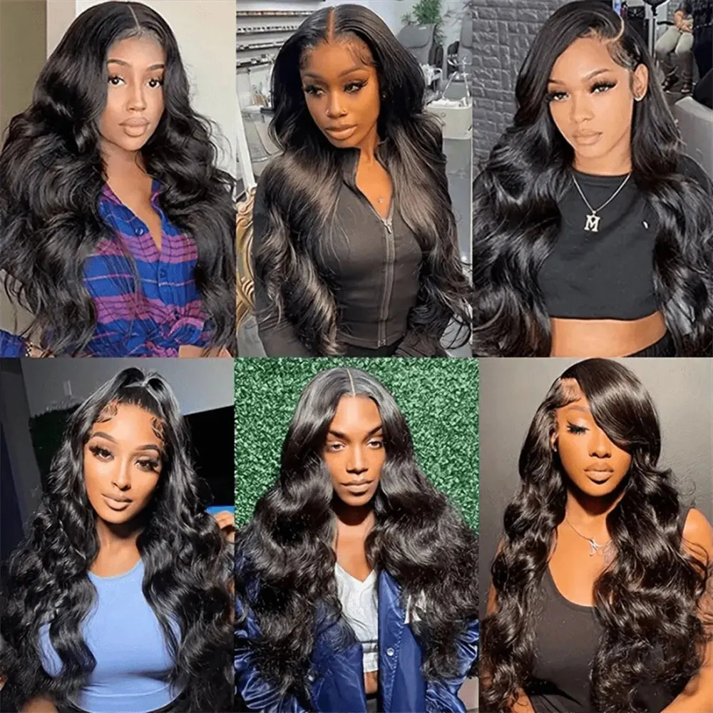 Body Wave 100% Human Hair 1 3 4 Bundles Extensions Brazilian Natural Black Water Wave Raw Hair Virgin Hair Weaving 12 32 Inch