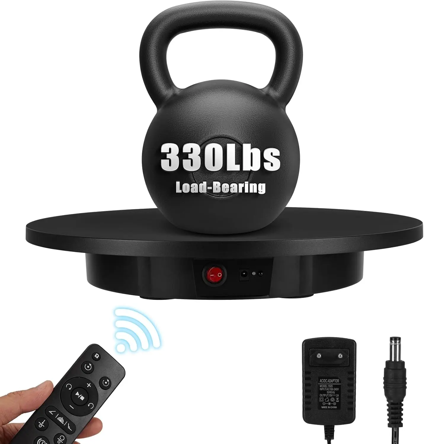 Motorized Rotating Display Stand, Remote Control Rotating Display Stand, 360 Degree Mute 330 Lbs Load Electric Rotating Platform