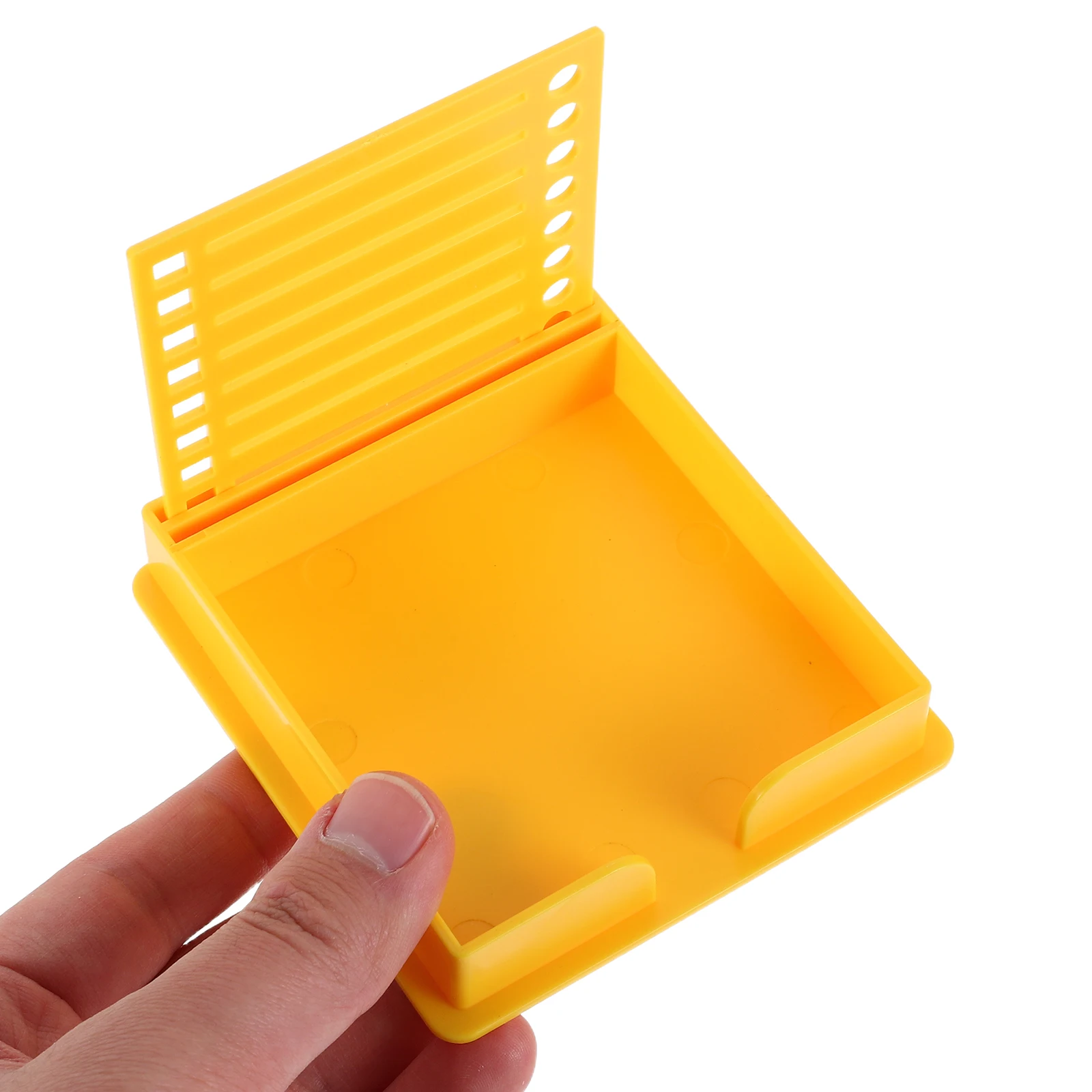 

Dual Slot Memo Pad Holder Multifunctional Note Organizer Box for Desk Storage Vertical Note Pad Holder with