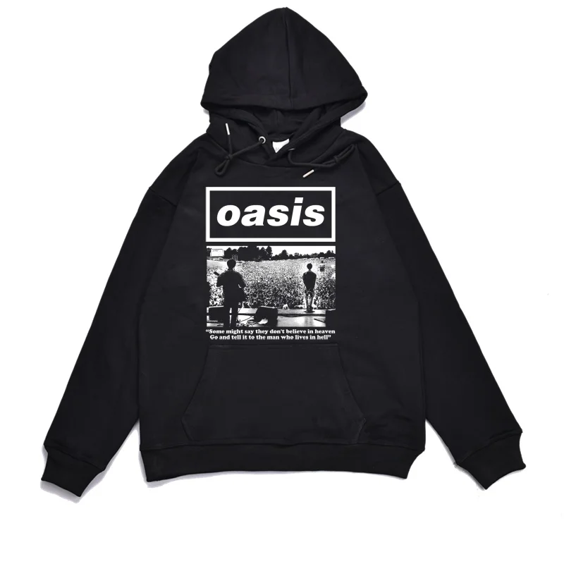 

2025 Rock Oasis Printed Fleece Hooded Sweatshirt for Men and Women, Hip-hop High-quality Luxury Brand Ins Y2k
