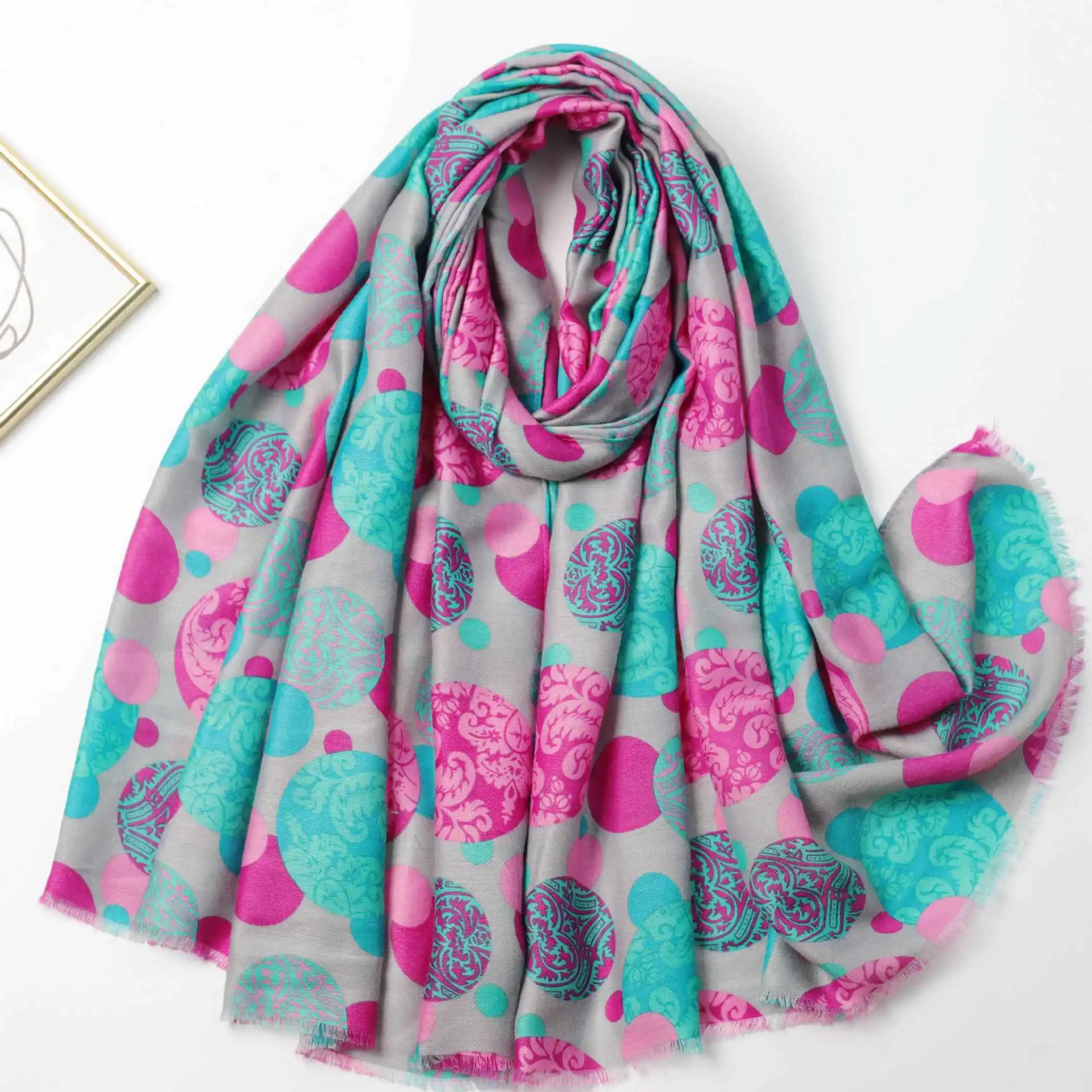 2024-newest-women-floral-pattern-printed-pattern-scarf-cotton-voile-scarf-shawls