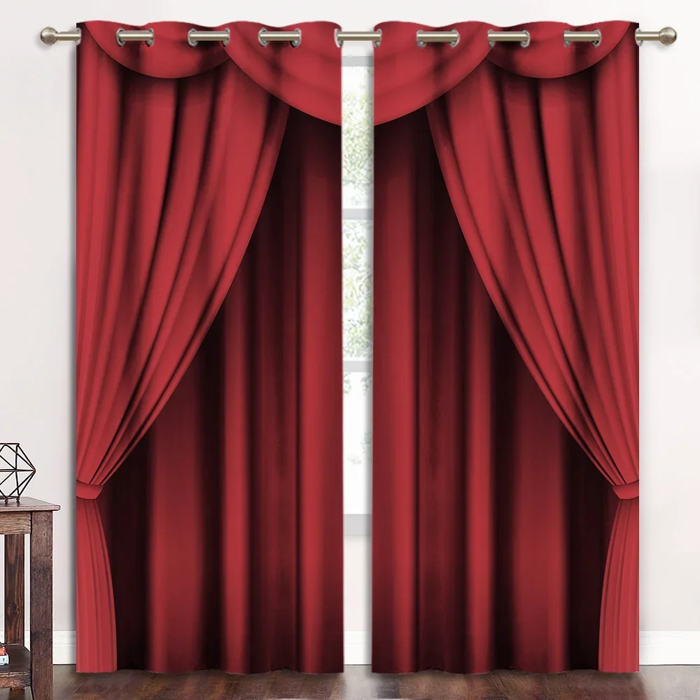 RYB HOME Opera Theater Stage Curtains Photography Backdrop Theatrical Pattern Curtains Themed Bedroom Decorations Light Block