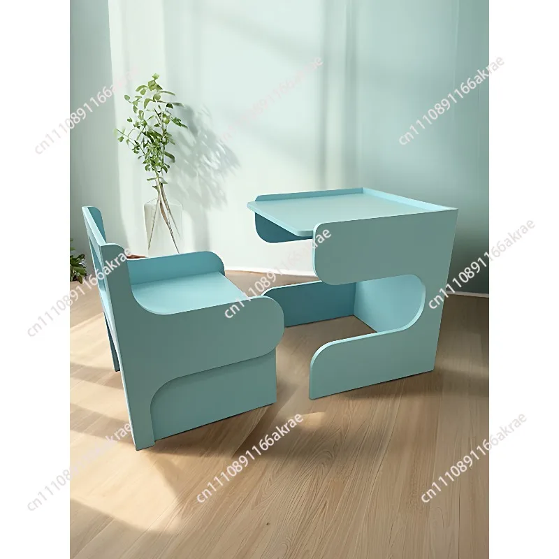 Solid wood children's table and chair set Multifunctional toys Games Learning writing table Children's desk