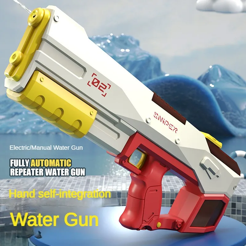 Children Fully Automatic Electric Water Gun Summer Outdoor Songkran Festival Hand Self-integration High-pressure Watergun Toys