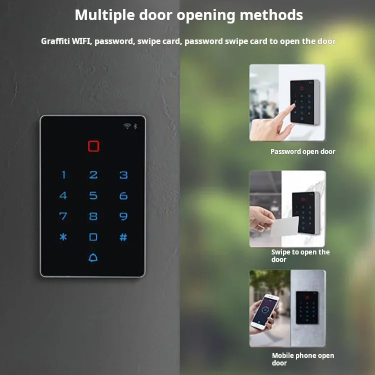 Intelligent Wireless WIFI Access Control Machine APP Remote Door Opening Touch Password Swipe CardIntelligent Wireless WIFI Acce