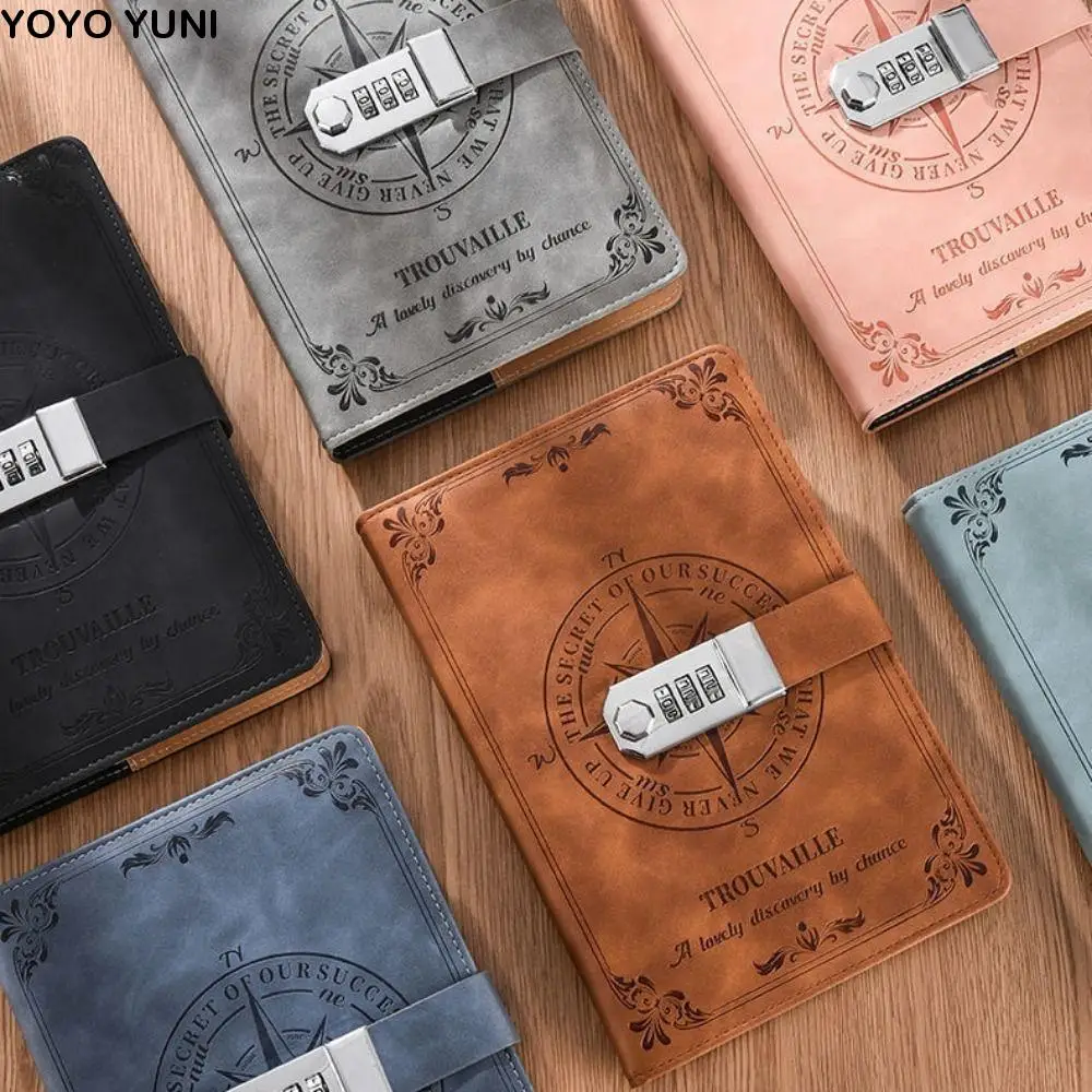 

Stationery 200-Page Password Notebook Retro A5 Personal Notepad Stain Resistant Unique Hand Ledger Writing