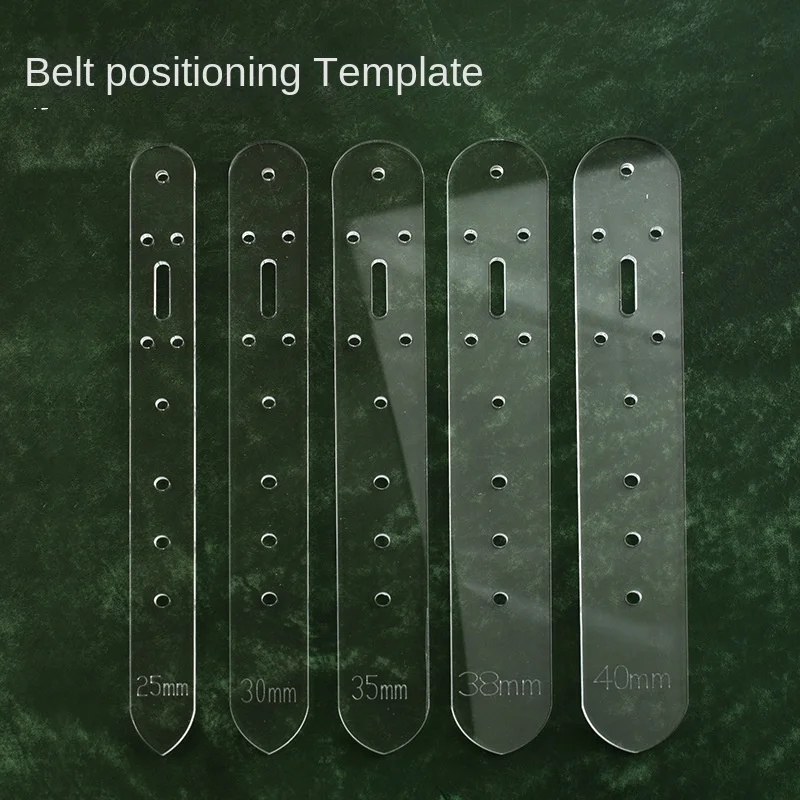 Belt Punching Positioning Template, Acrylic Version 5 Model Vegetable Tanned Belt Fixing Plate, Positioning Plate