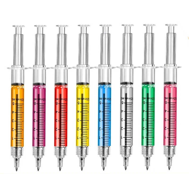 24Pcs Syringe Pens Retractable Fun Nurse Pens Novelty Multi Colors Medical Ballpoint Pens Gifts for Nurses Nursing StudentPens