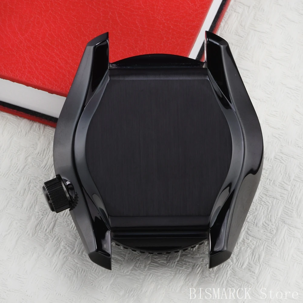 HEIMDALLR Black SBDX001 Ocean Master Watch Case 3.8 o'clock Crown Integrated Case Suitable for NH35 Movement Sapphire Mirror