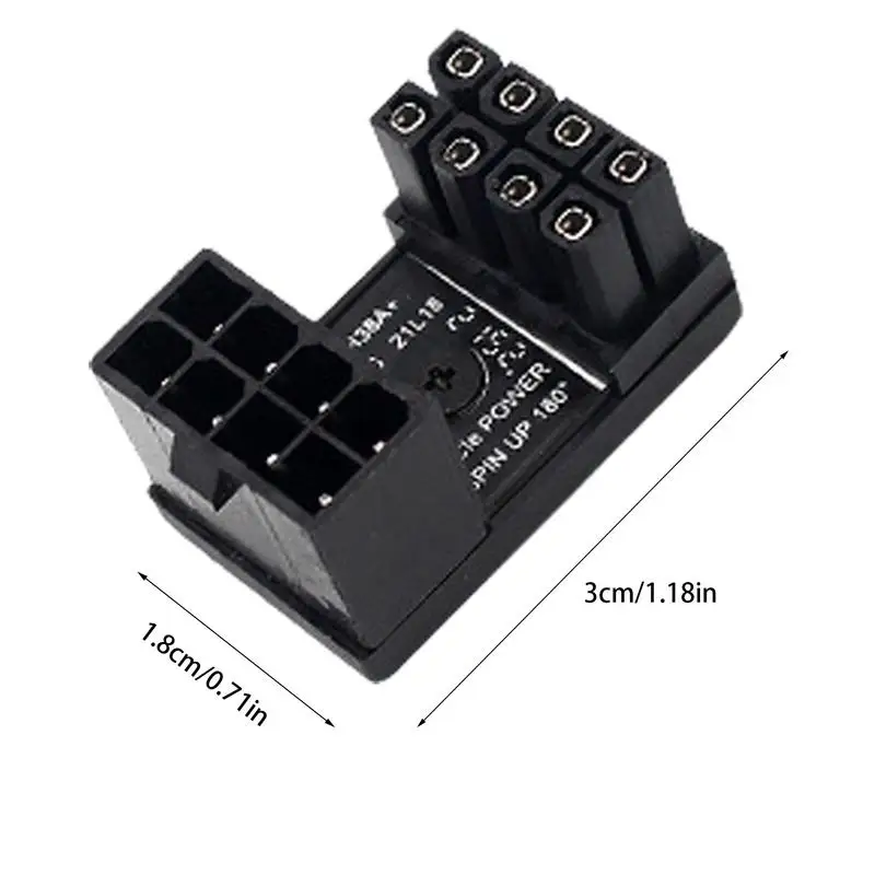 Grafische Kaart 8-Pins Connector 6/8 Pin Power Adapter Connector 180 Graden Haakse Adapter Stuurconnector Bord Gpu Adapter Voor