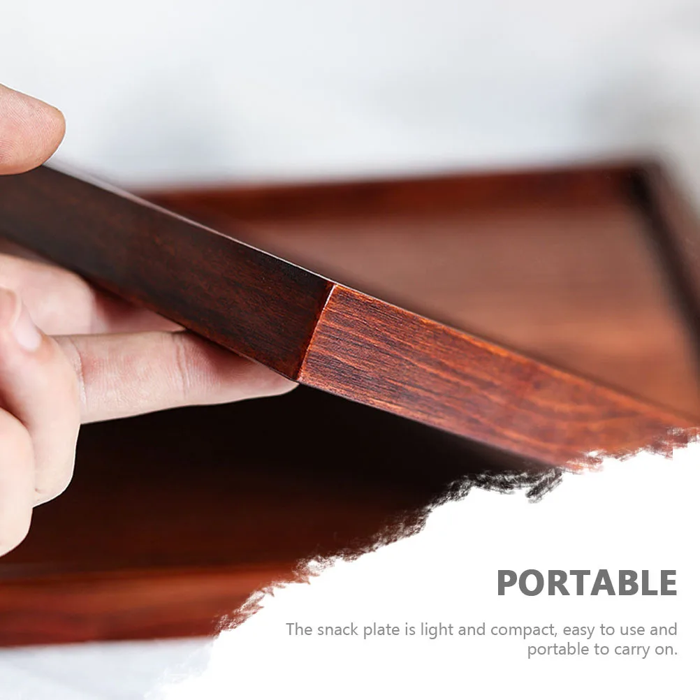 

Wood Serving Tray Wooden Food Tray Simple Design Snack Dessert Fruit Plate Home Shop Use Wood Tableware