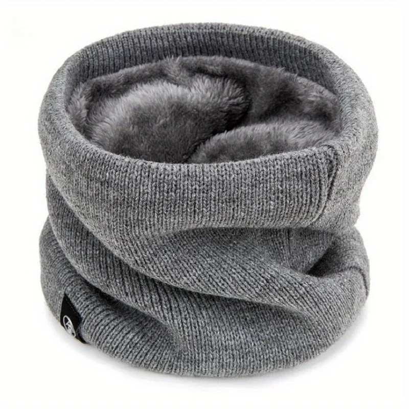 

Warm and Coldproof Scarf Autumn and Winter All-match Knitted Plus Velvet Knitted Neck Scarf Multi-functional Mask