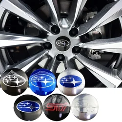 4pcs 60mm/65mm Car Wheel Center Emblem Hub Cap Badge Cover for Subaru WRX BRZ DRL XV STI Outback Legacy Forester Impreza Tribeca