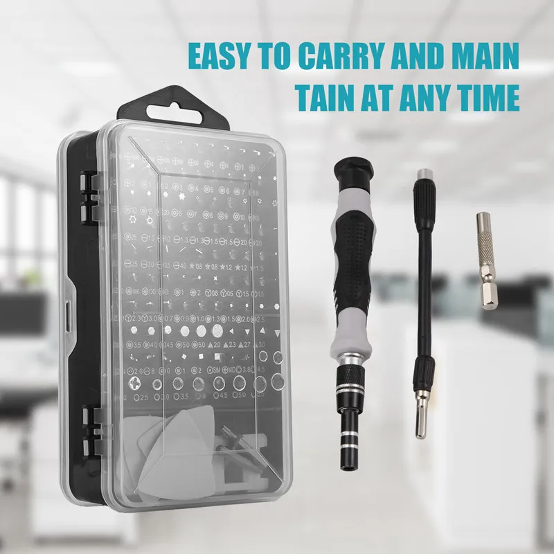 122-In-1 Multifunctional Precision Magnetic Screwdriver Set Computer PC Mobile Phone Equipment Repair Screwdrive Kit