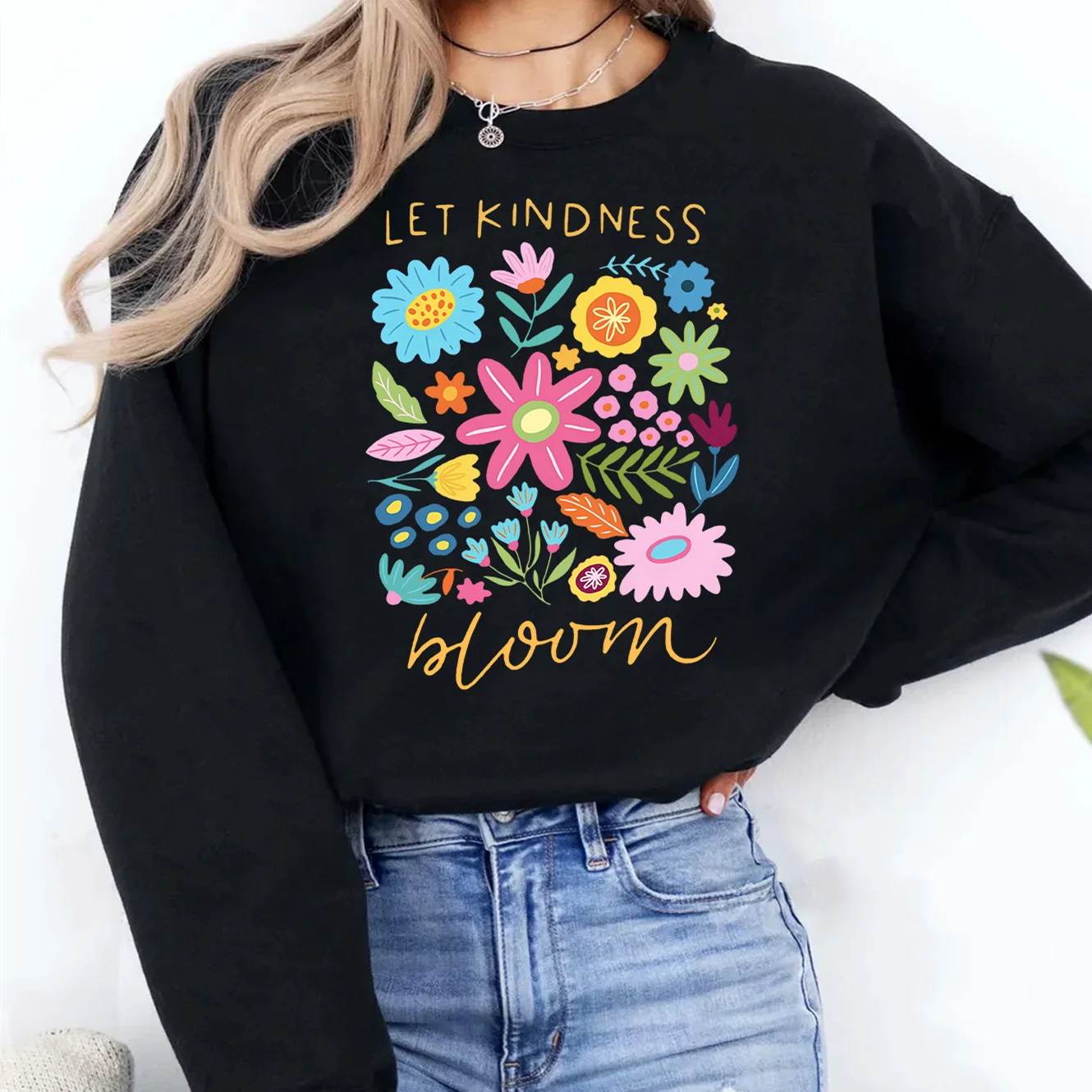 

Long Sleeved Casual Daily Wear Casual Round Neck Sports Shirt With Colorful Floral Print Perfect For Daily Wear