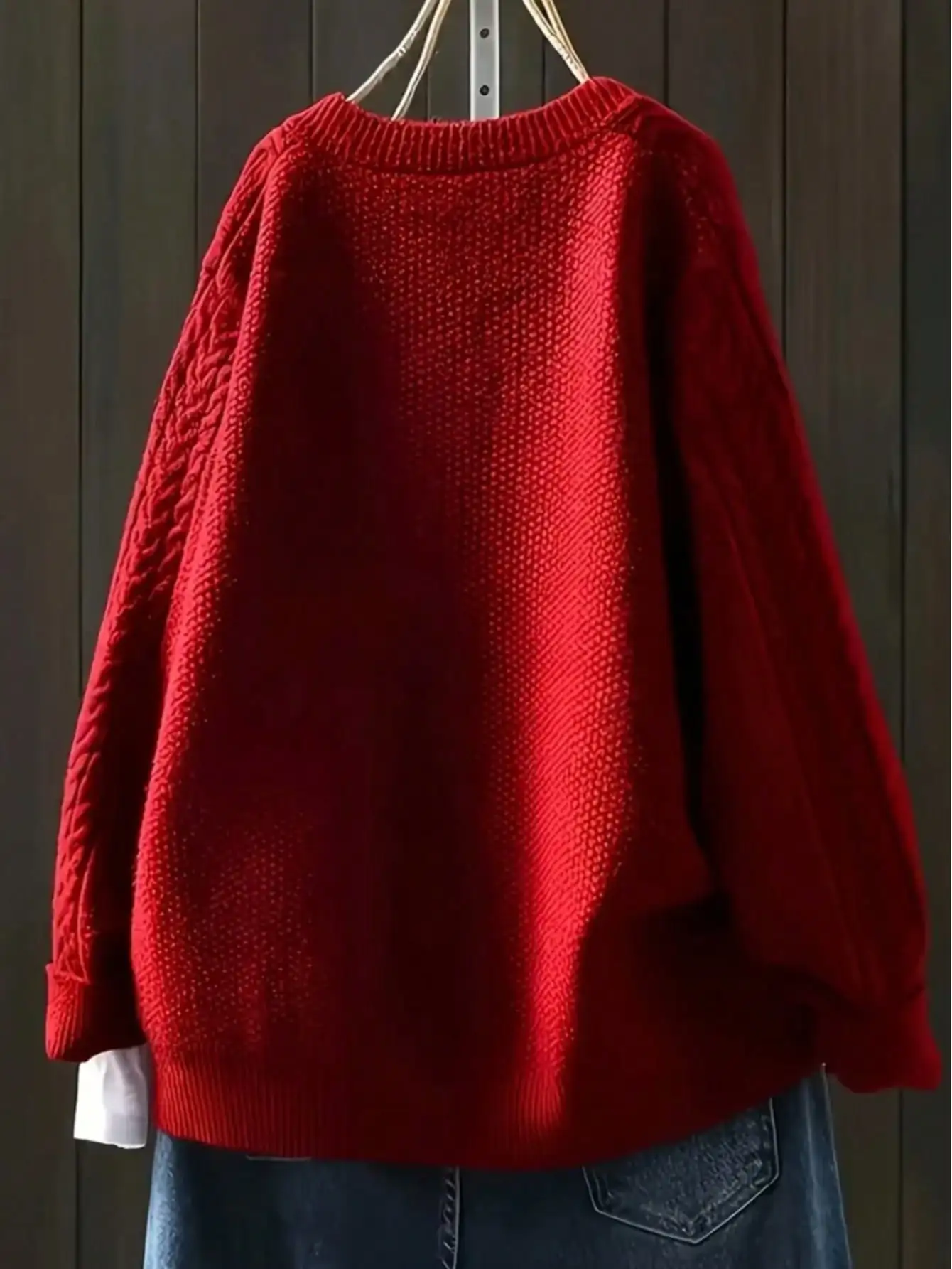 

Женский осенне-зимний свитер больших размеров с мягким европейским и американским стилем; женский ленивый темпераментный универсальный хай