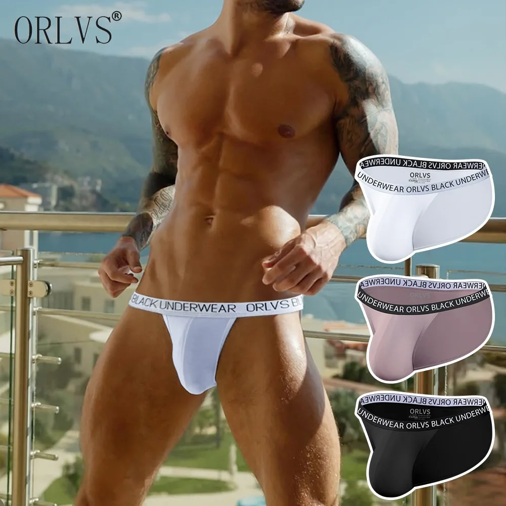 

1-4PCS High-cut Men's Underwear Low Waist Thin Belt hip-lifting Protruding Briefs for Man Sports Fitness Deamless Modal Panties