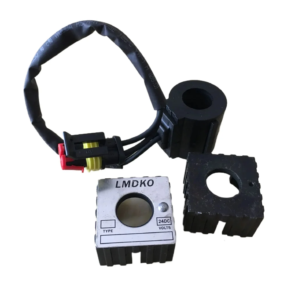 For XCMG Excavator Accessories 60/75/80/12V/24V Sany Excavator Hydraulic Pilot Safety Lock Solenoid Valve Coil Interior Parts