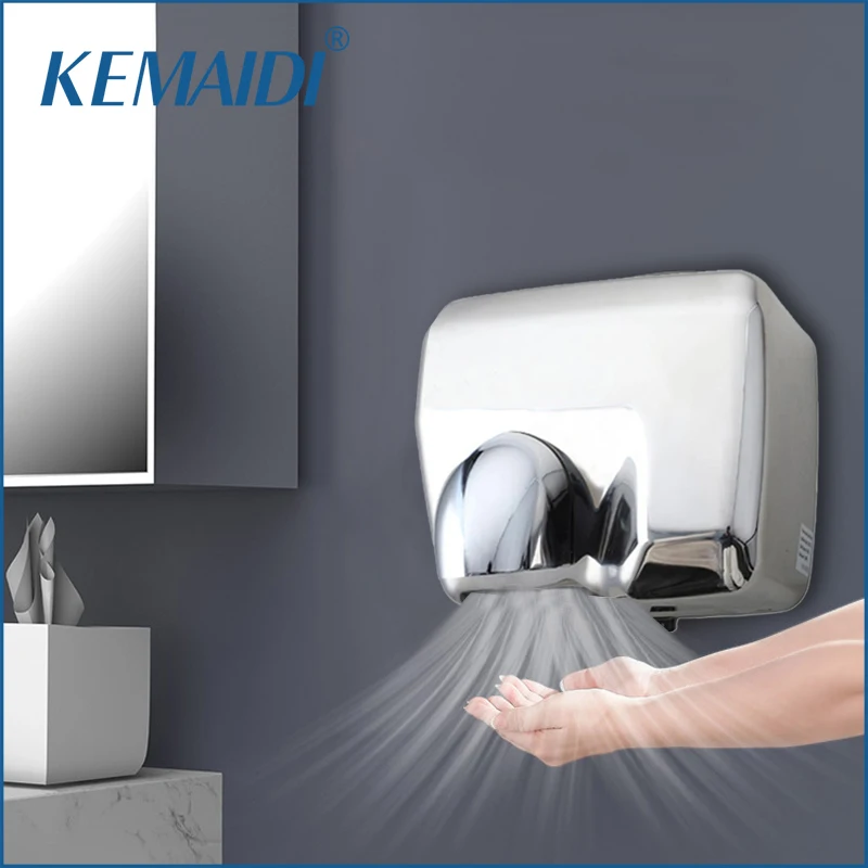

KEMAIDI Stainless Steel Hand Dryer with HEPA Filter Automatic High Speed Hand Dryers Bathrooms Heavy Duty Hand Blower Commercial