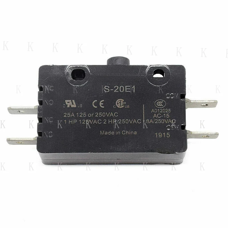 C  FOR 2pcs SUNS S-20E1 Pin Plunger 2NO Snap Action 25A Micro Switch E20-00A 0E2001A
