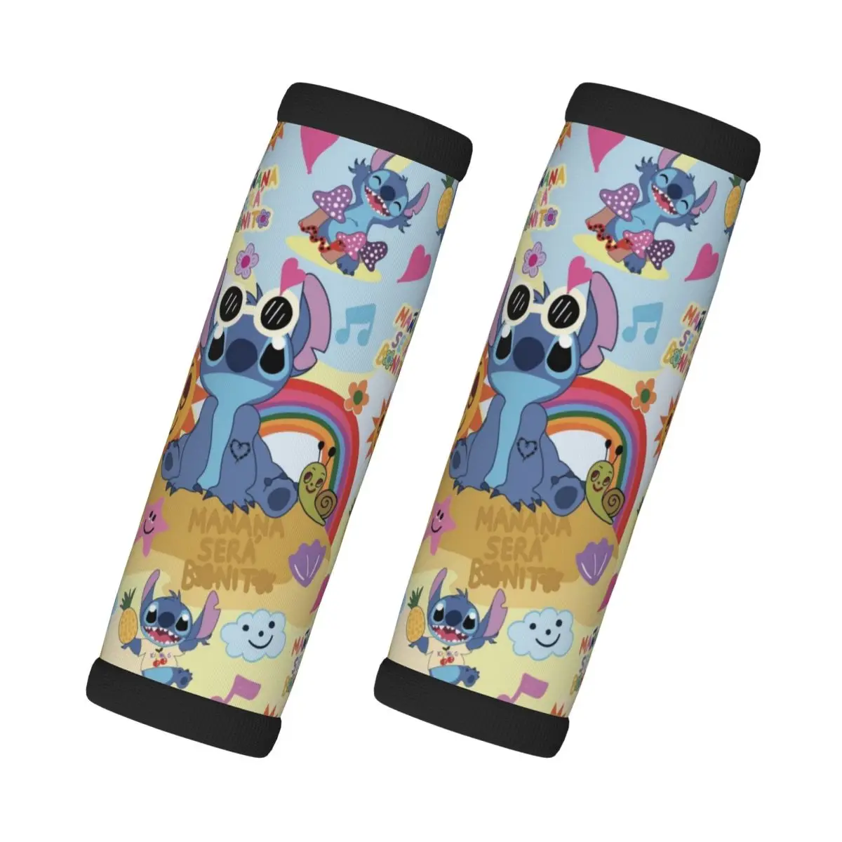 

Custom Stitch Manga Anime 2 Pcs Luggage Handle Wrap Soft Grip Handle Cover Handle Grip Neoprene Luggage Door Handle