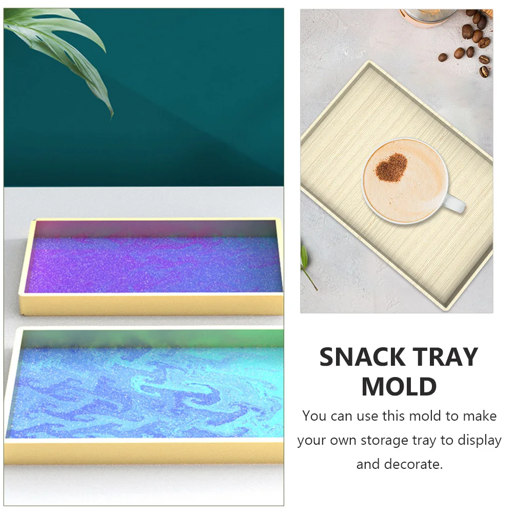 الكريستال الايبوكسي قالب صينية راتينج السليكون الحرفية Diy بها بنفسك لوحة التخزين سطح المكتب الديكور صينية الشاي طبق لوحة قالب الصب #6