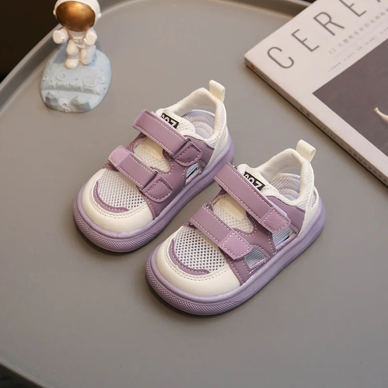 Kids Sneakers Flat Sole Comfort Sneakers Summer Popular Fashion New School Round Head Hollow Cute Breathable Running Shoes