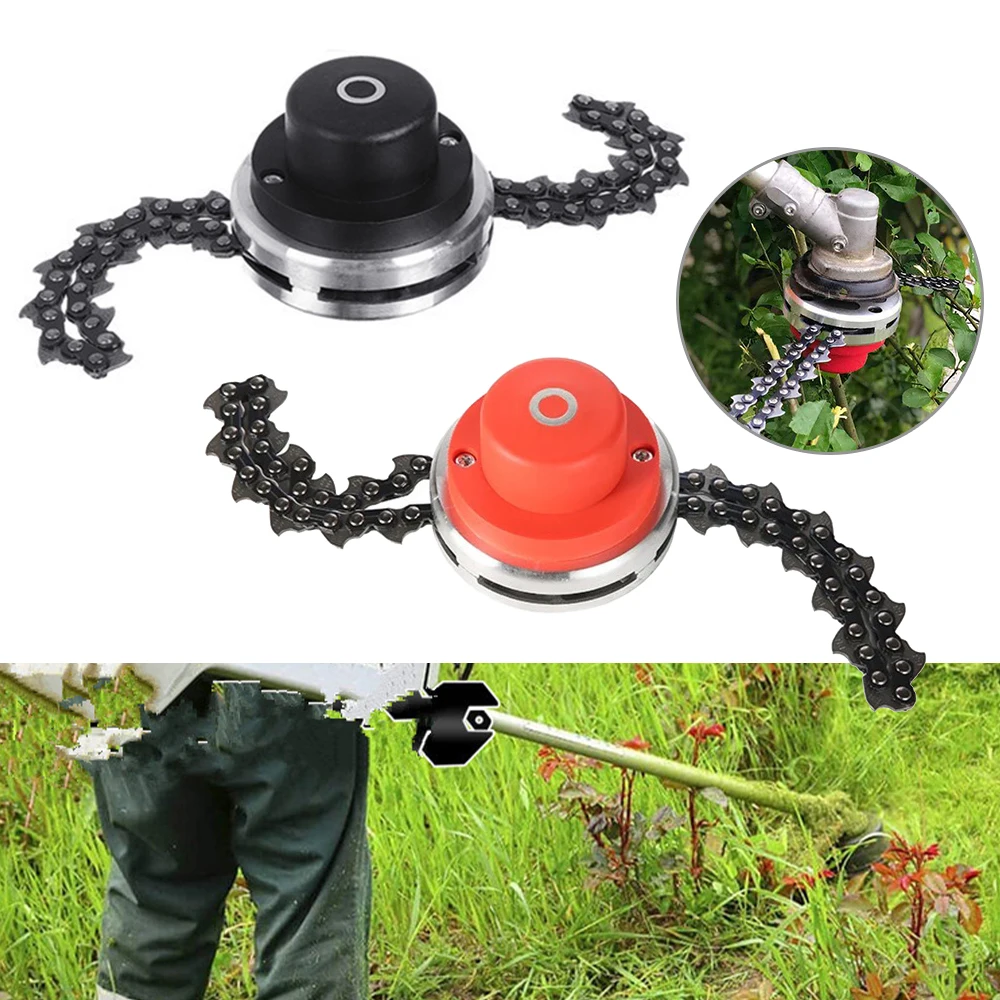 

Lawn Mower Chain Grass Trimmer Head Universal 65mm Chain Brushcutter for Garden Grass Brush Cutter Chainsaw Black/Orange