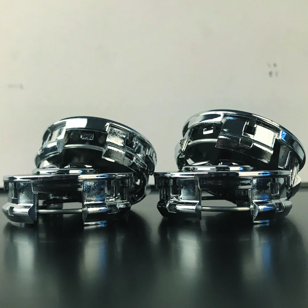Set/4Pcs 52.9MM 42603-0D210 Chrome Plastic Car Wheel Center Hub Cap Dust Cover Black Surface For Toyota Vios