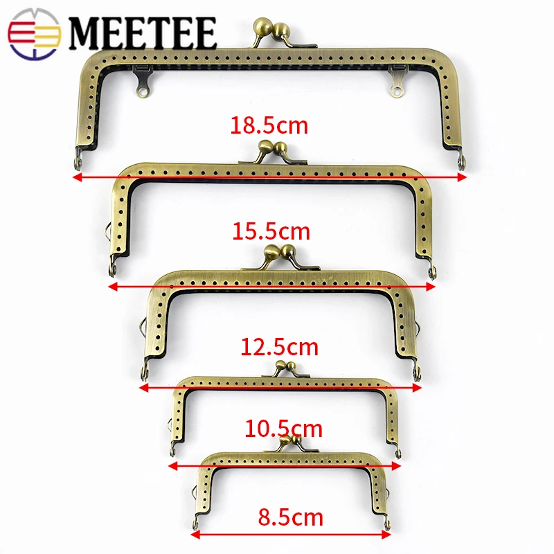 5/10 Pz 8.5-18.5 cm Borse Quadrate In Metallo Maniglie Staffe Per Cucire Portafoglio Telaio Borsa Borsa Liscia Clourse Borsa Fatta A Mano accessori