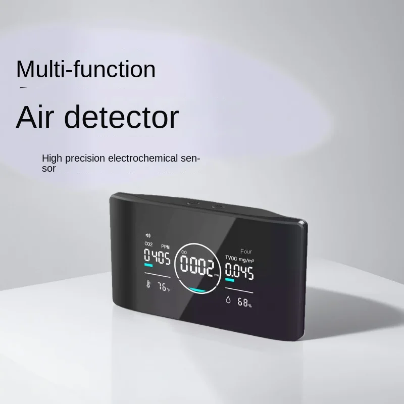 

New curved screen high-precision sensor carbon monoxide CO2 formaldehyde temperature and humidity multi-functional air detector