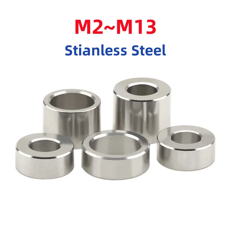10PCS M2 M3 M4 M12 M13 Stianless Steel Unthreaded Standoff Spacer Bushing Washer Round Hollow Gasket Sleeve