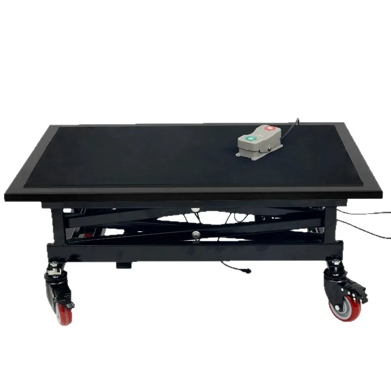 New Electric Lifting Horse Stool Folding Mobile Interior Decoration Tile Trolley Foot Lift Platform With Remote Control