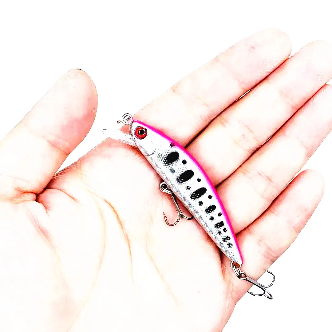 

1Pc Minnow Wobbler 70s Fishing Lure 70mm 7g Sinking Bait Perch Pesca Mini Jerkbait Wobblers Swimbait Hard Artificial Bait