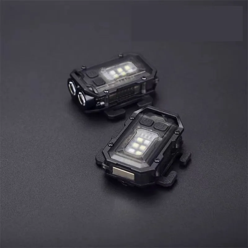 EDC Tactical Flashlight Portable Mini Light Outdoor Camping Hiking Tools  Molle 25mm Backpack Strap Clip USB Rechargeable