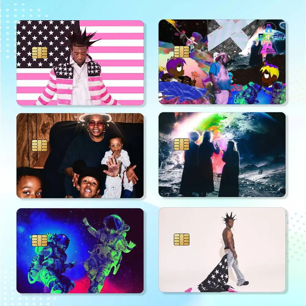 Rapper L-Lil Uzi V-Vert Maverick Almost Forever Waterproof Card Stickers For Credit Cards Debit Cards And Transit Cards 4pcs