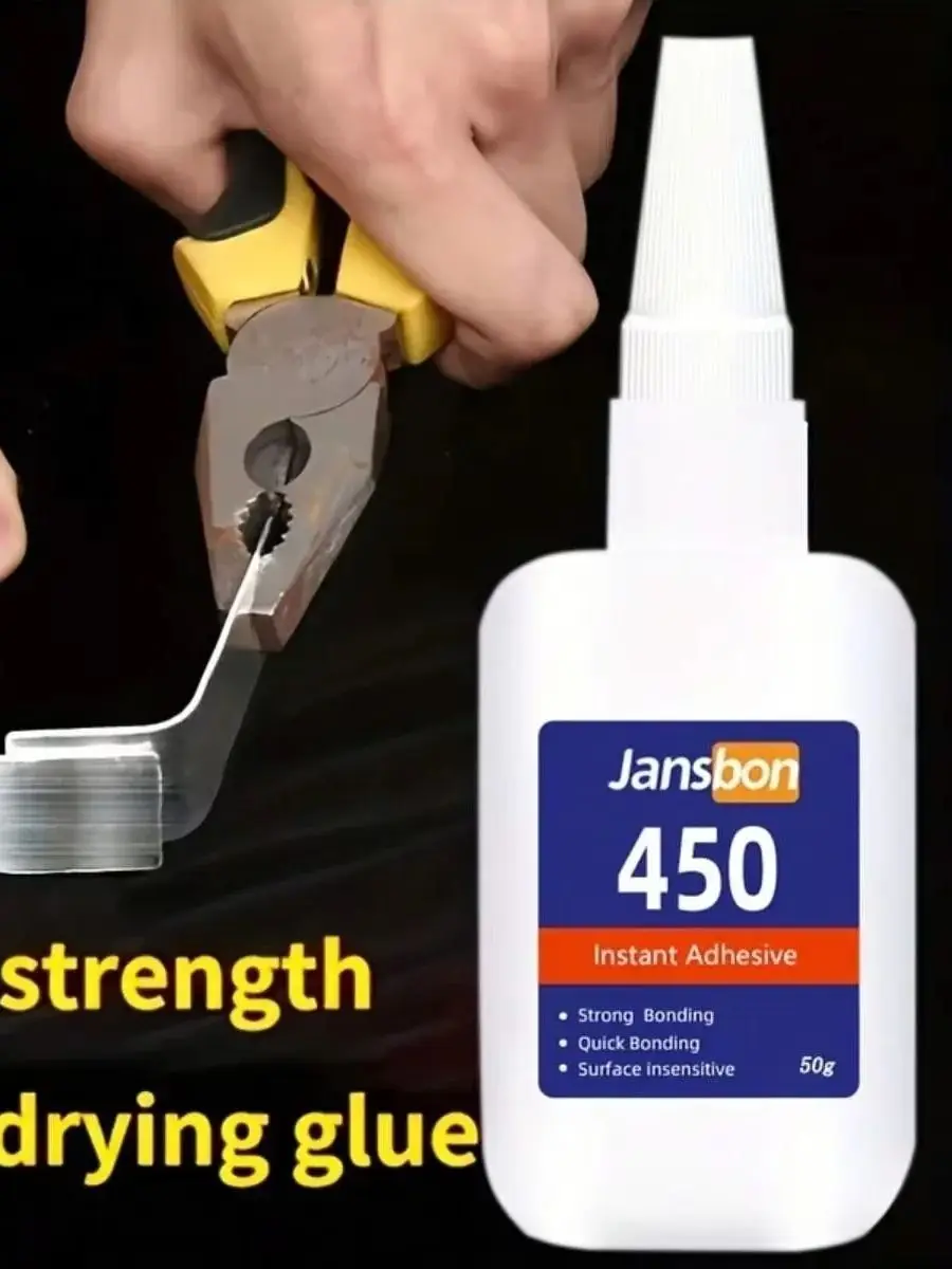 Super colle 5Sec à liaison forte pour chaussures/verre/métal/bois/plastique, céramique, adhésif instantané de résistance industrielle à séchage rapide