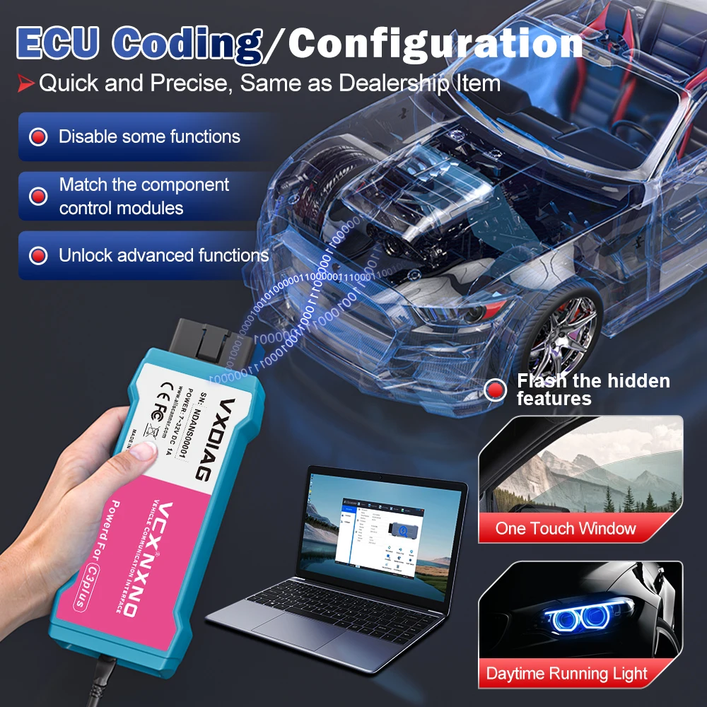 VXDIAG NANO for NISSAN OBD2 Code Reader All System Car Diagnostic Tool J2534 Programming For Infiniti GTR Supports Programming